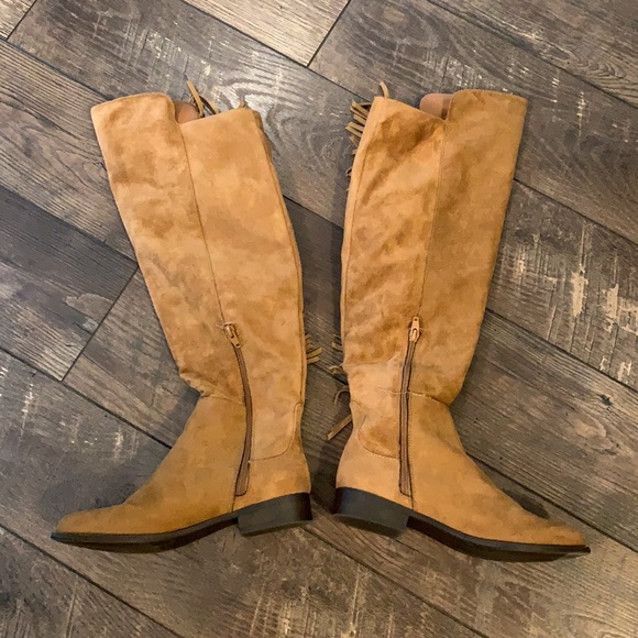 Fringe Knee High Boots - Picture 3 of 6